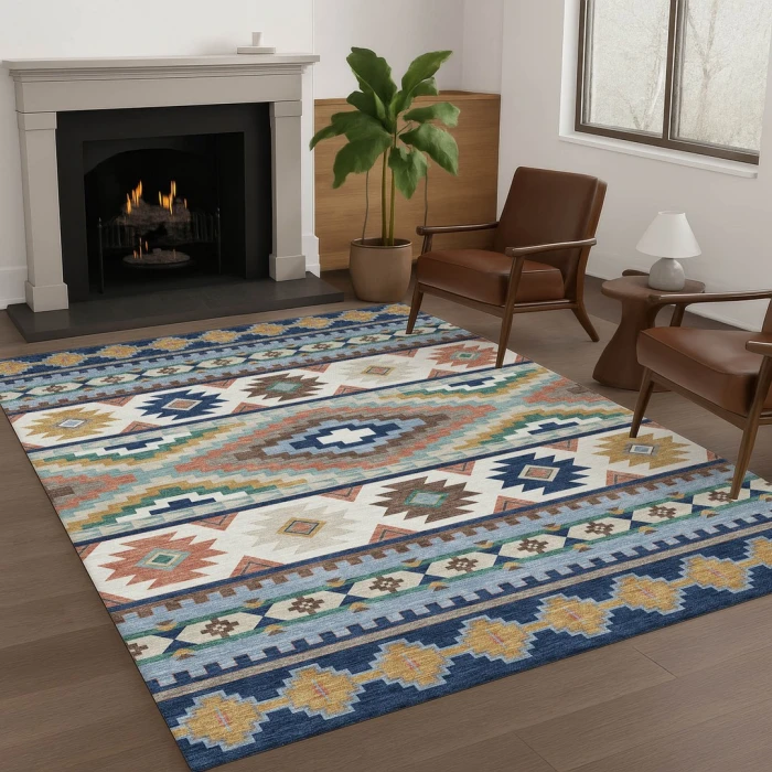 Addison Rugs Chantille Blue ACN2539 5ft. x 7ft.6in. Rect. Rug