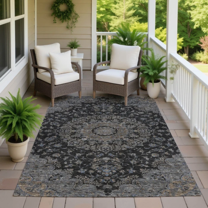 Addison Rugs Chantille Black ACN2543 9ft. x 12ft. Rect. Rug