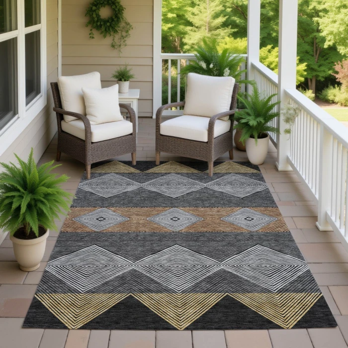 Addison Rugs Chantille Black ACN2545 5ft. x 7ft.6in. Rect. Rug
