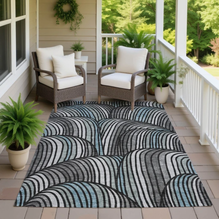 Addison Rugs Chantille Black ACN2546 9ft. x 12ft. Rect. Rug