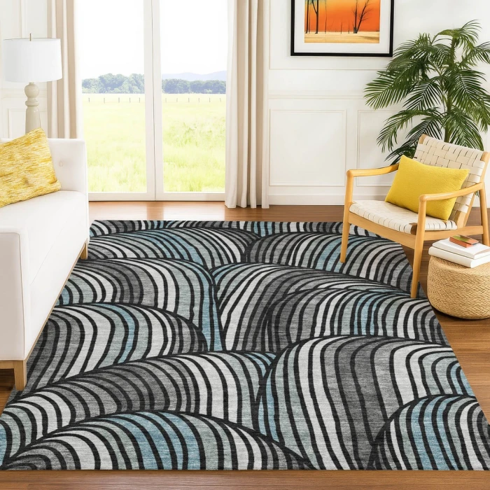 Addison Rugs Chantille Black ACN2546 9ft. x 12ft. Rect. Rug