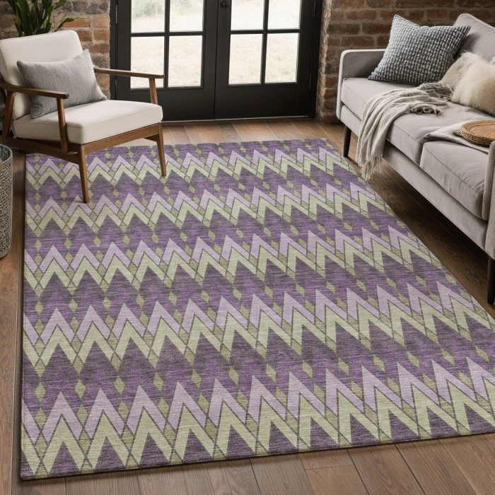Addison Rugs Chantille Purple ACN2558 5ft. x 7ft.6in. Rect. Rug
