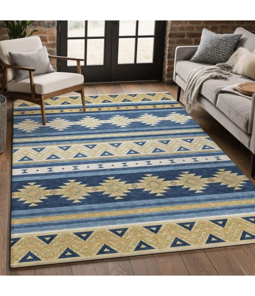 Addison Rugs Chantille Blue ACN2561 5ft. x 7ft.6in. Rect. Rug