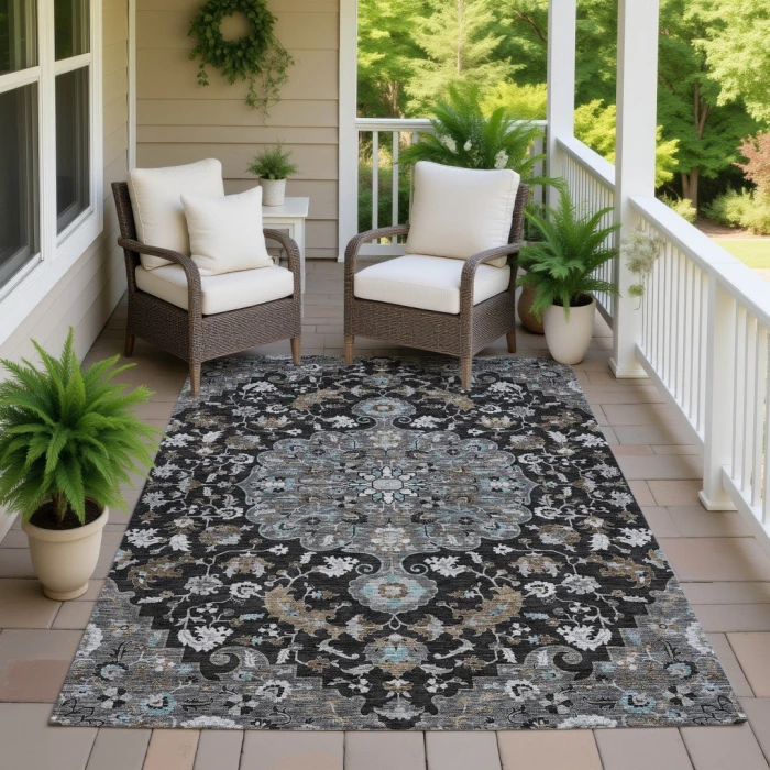 Addison Rugs Chantille Black ACN2564 8ft. x 10ft. Rect. Rug