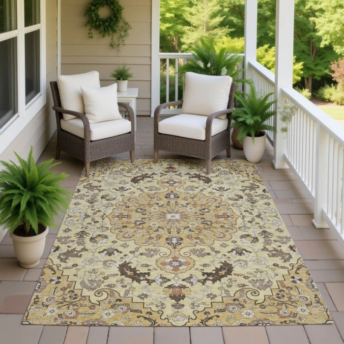 Addison Rugs Chantille Gold ACN2564 9ft. x 12ft. Rect. Rug