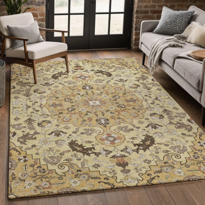 Addison Rugs Chantille Gold ACN2564 9ft. x 12ft. Rect. Rug