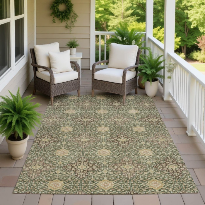 Addison Rugs Chantille Green ACN2566 9ft. x 12ft. Rect. Rug