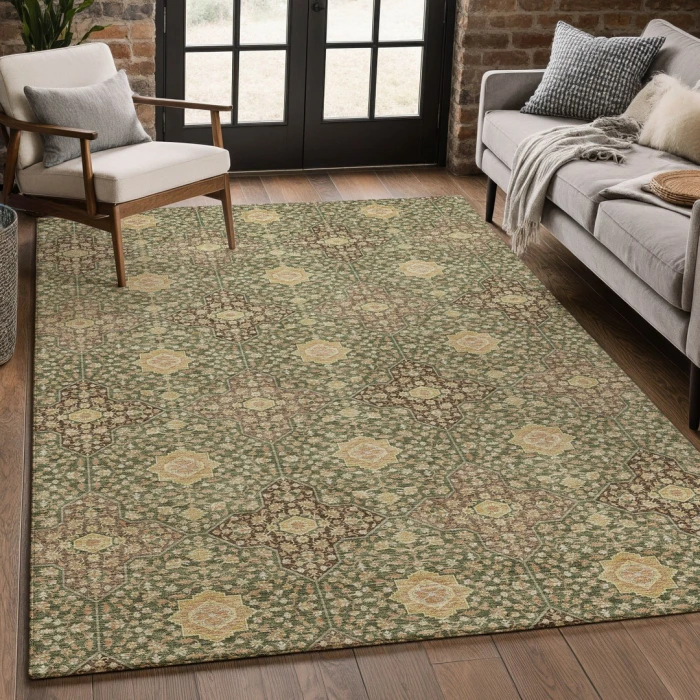 Addison Rugs Chantille Green ACN2566 9ft. x 12ft. Rect. Rug