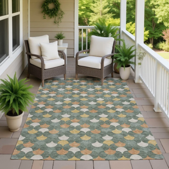 Addison Rugs Chantille Green ACN2568 9ft. x 12ft. Rect. Rug