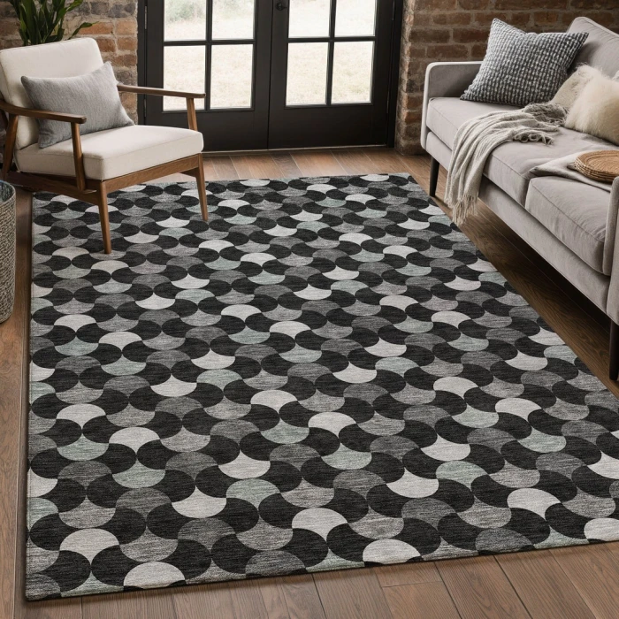 Addison Rugs Chantille Black ACN2568 5ft. x 7ft.6in. Rect. Rug