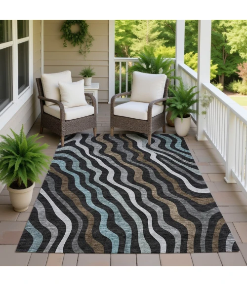 Addison Rugs Chantille Black ACN2570 8ft. x 10ft. Rect. Rug