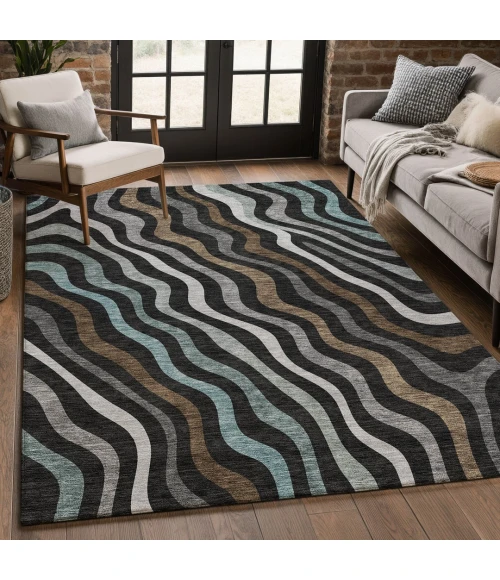 Addison Rugs Chantille Black ACN2570 8ft. x 10ft. Rect. Rug