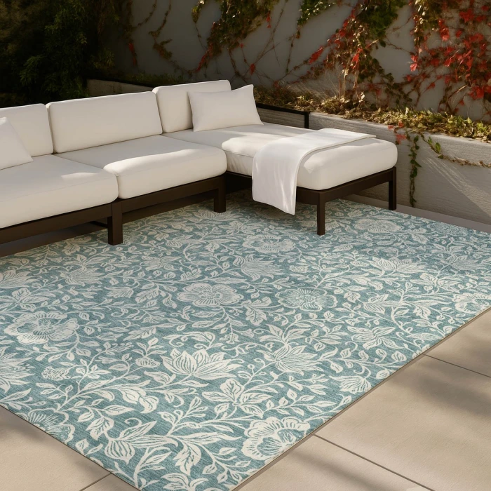 Addison Rugs Chantille Teal ACN2572 5ft. x 7ft.6in. Rect. Rug