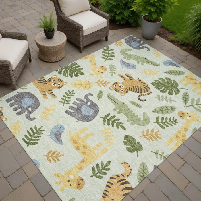 Addison Rugs Chantille Green ACN2578 8ft. x 10ft. Rect. Rug