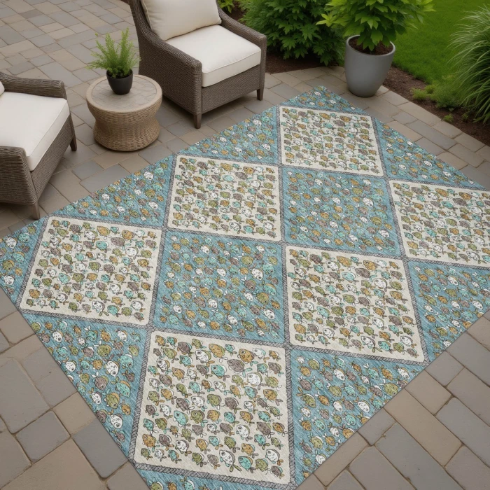 Addison Rugs Chantille Teal ACN2579 8ft. x 10ft. Rect. Rug