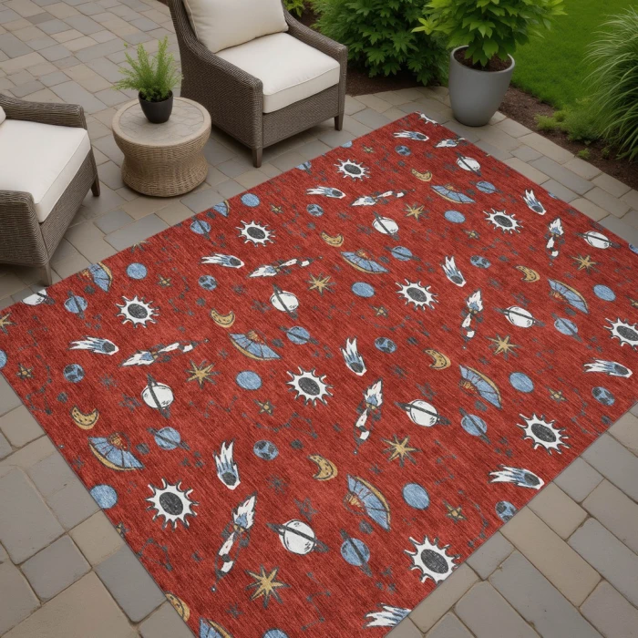 Addison Rugs Chantille Red ACN2580 8ft. x 10ft. Rect. Rug
