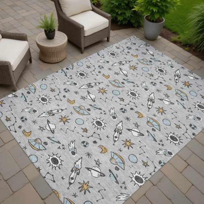 Addison Rugs Chantille Gray ACN2580 9ft. x 12ft. Rect. Rug