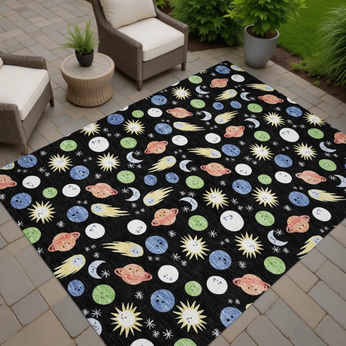 Addison Rugs Chantille Black ACN2581 9ft. x 12ft. Rect. Rug