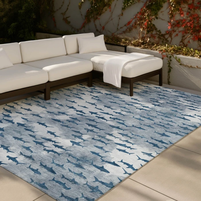 Addison Rugs Chantille Blue ACN2594 9ft. x 12ft. Rect. Rug