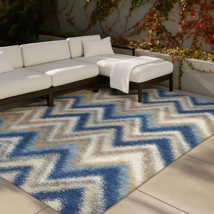 Addison Rugs Chantille Blue ACN2596 5ft. x 7ft.6in. Rect. Rug