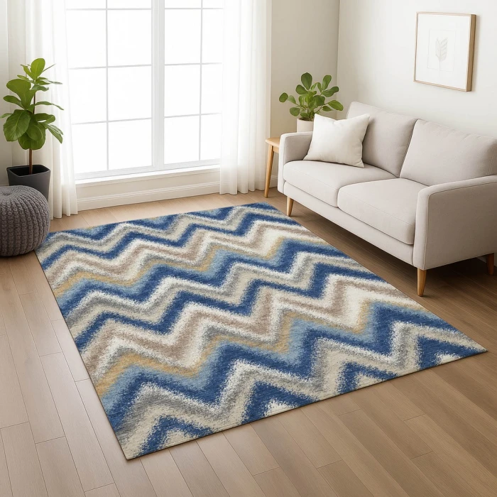 Addison Rugs Chantille Blue ACN2596 5ft. x 7ft.6in. Rect. Rug