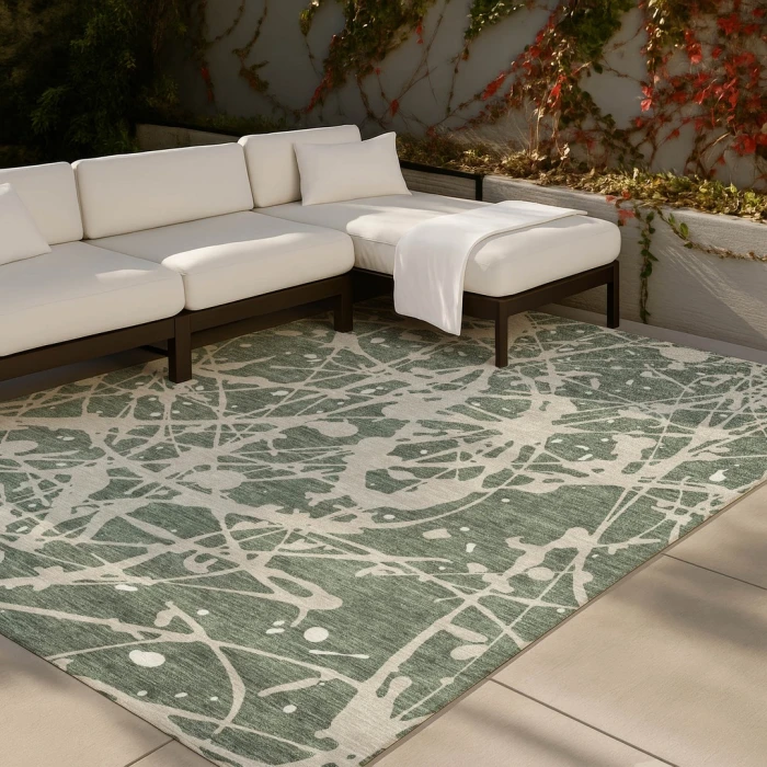 Addison Rugs Chantille Green ACN2597 9ft. x 12ft. Rect. Rug