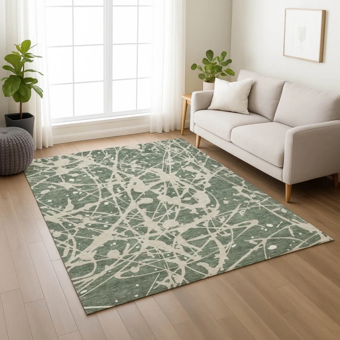 Addison Rugs Chantille Green ACN2597 9ft. x 12ft. Rect. Rug
