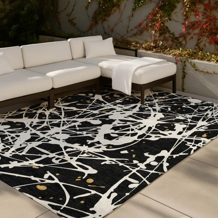 Addison Rugs Chantille Black ACN2597 9ft. x 12ft. Rect. Rug