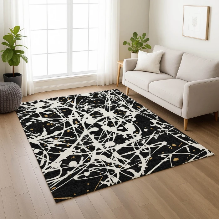 Addison Rugs Chantille Black ACN2597 9ft. x 12ft. Rect. Rug