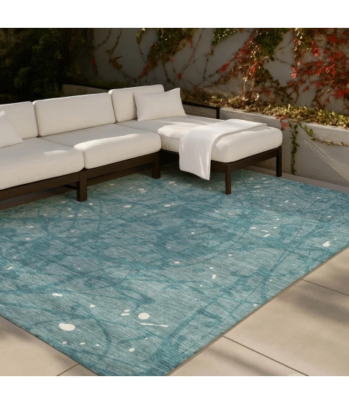 Addison Rugs Chantille Teal ACN2597 9ft. x 12ft. Rect. Rug