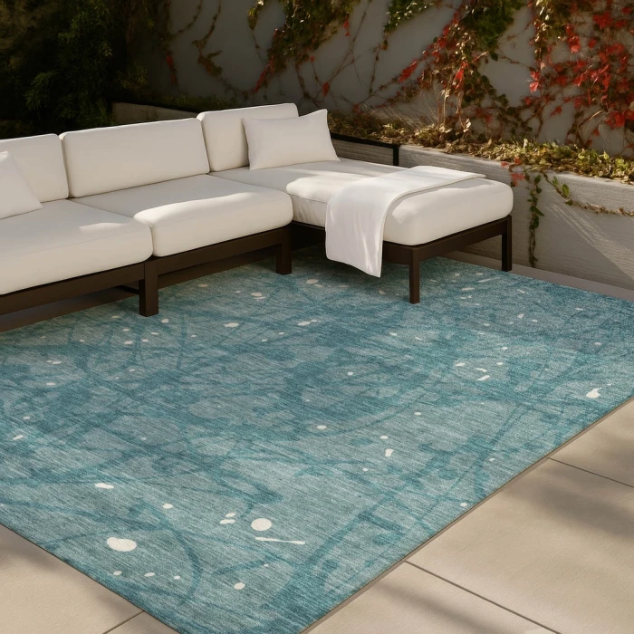 Addison Rugs Chantille Teal ACN2597 9ft. x 12ft. Rect. Rug