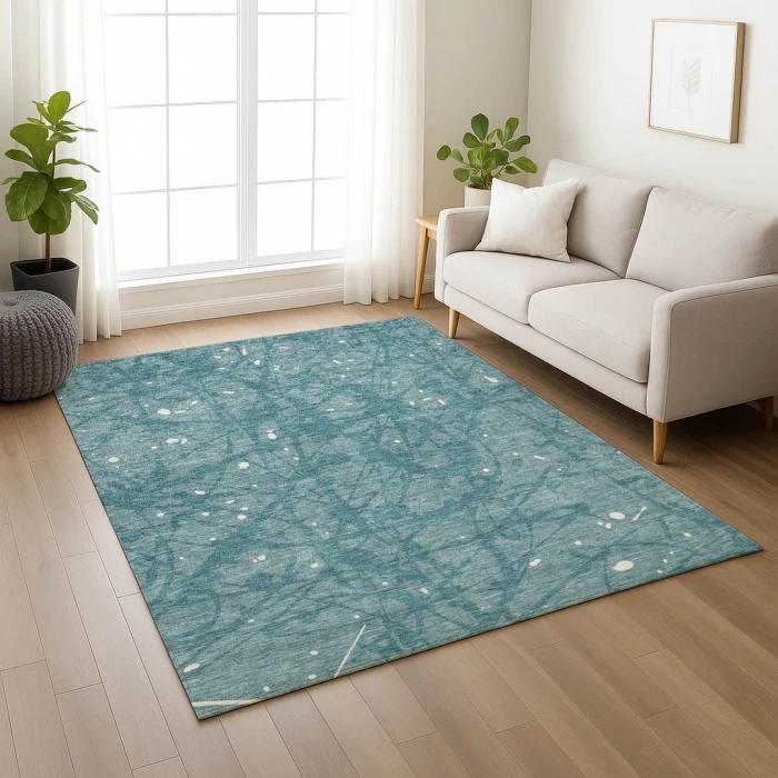 Addison Rugs Chantille Teal ACN2597 9ft. x 12ft. Rect. Rug