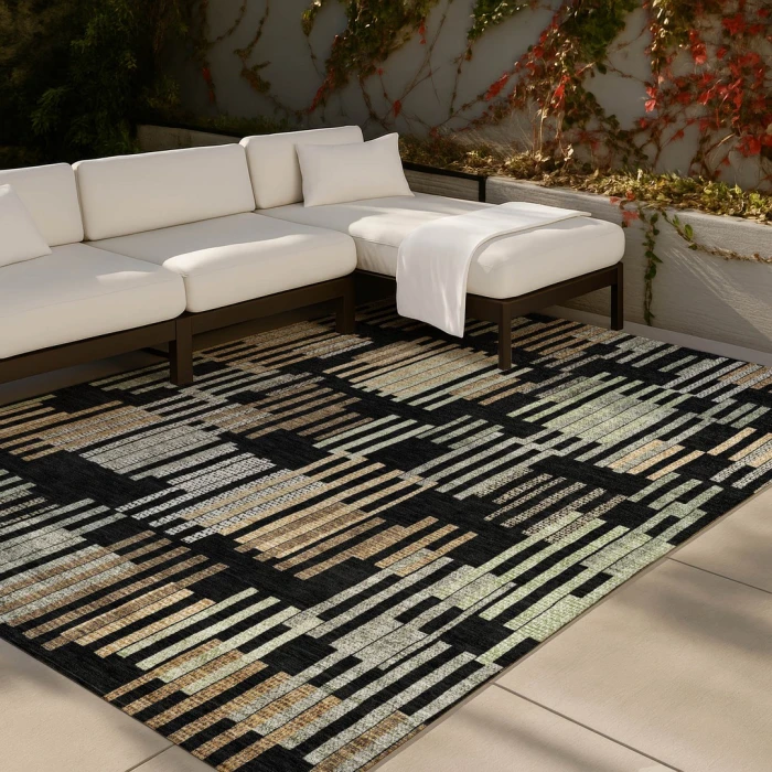 Addison Rugs Chantille Black ACN2598 5ft. x 7ft.6in. Rect. Rug