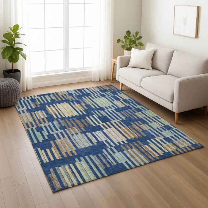 Addison Rugs Chantille Blue ACN2598 8ft. x 10ft. Rect. Rug