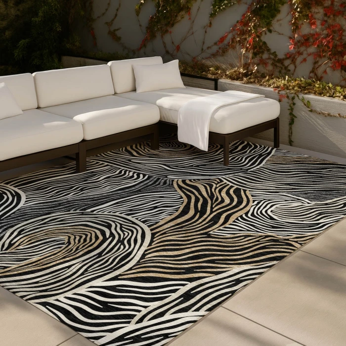 Addison Rugs Chantille Black ACN2603 9ft. x 12ft. Rect. Rug