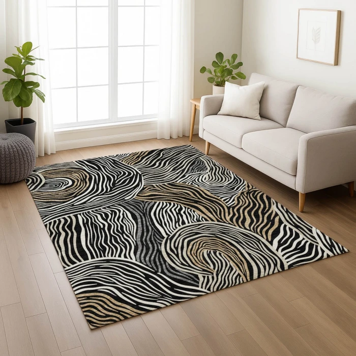 Addison Rugs Chantille Black ACN2603 9ft. x 12ft. Rect. Rug