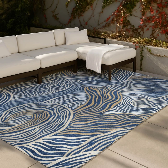 Addison Rugs Chantille Blue ACN2603 5ft. x 7ft.6in. Rect. Rug