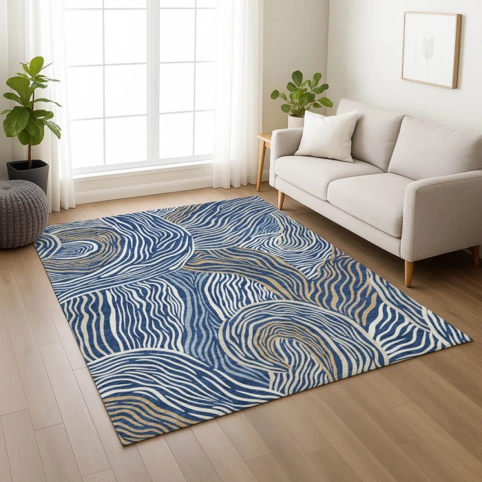 Addison Rugs Chantille Blue ACN2603 5ft. x 7ft.6in. Rect. Rug