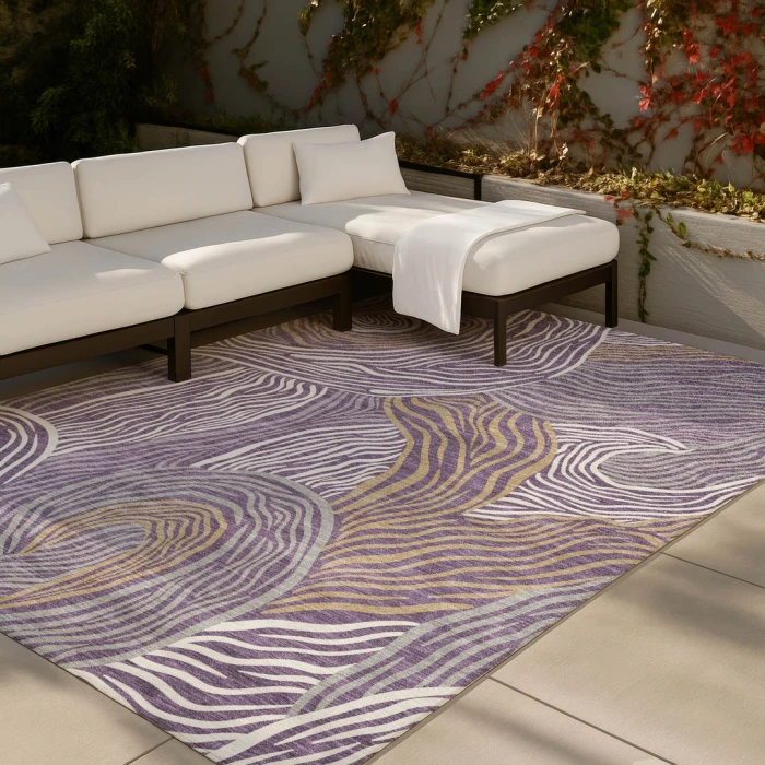 Addison Rugs Chantille Purple ACN2603 5ft. x 7ft.6in. Rect. Rug
