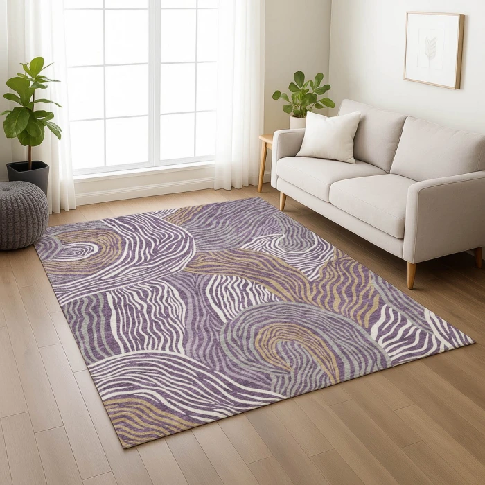 Addison Rugs Chantille Purple ACN2603 5ft. x 7ft.6in. Rect. Rug