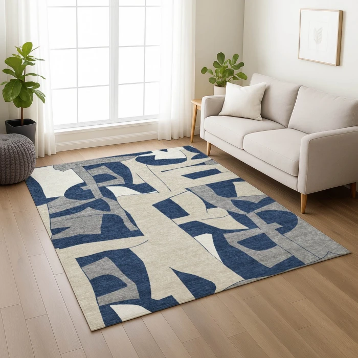 Addison Rugs Chantille Blue ACN2605 5ft. x 7ft.6in. Rect. Rug