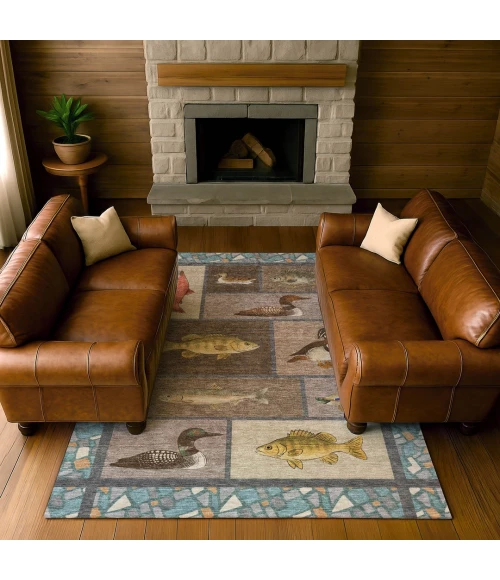Addison Rugs Chantille Brown ACN2606 5ft. x 7ft.6in. Rect. Rug