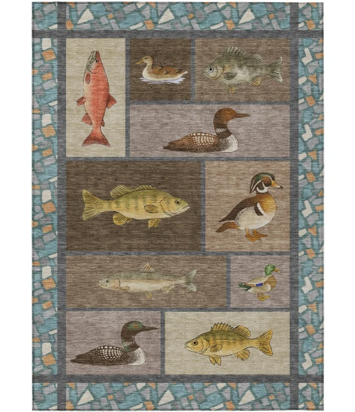 Addison Rugs Chantille Brown ACN2606 5ft. x 7ft.6in. Rect. Rug