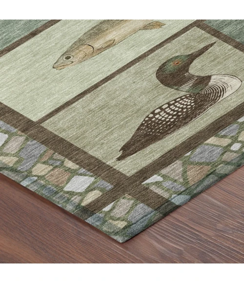 Addison Rugs Chantille Green ACN2606 9ft. x 12ft. Rect. Rug