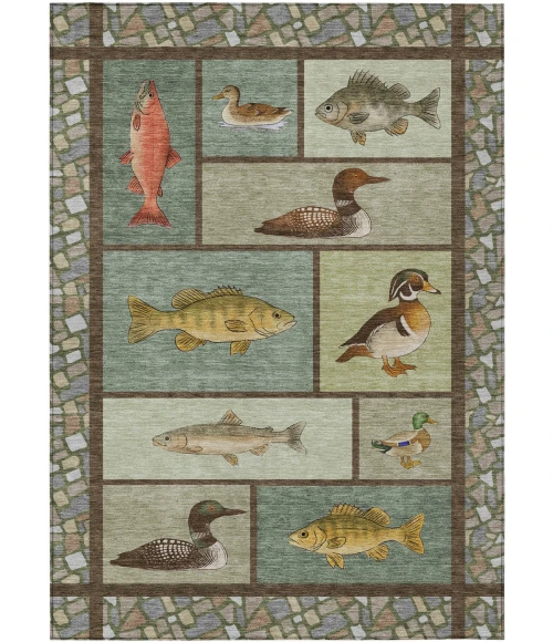 Addison Rugs Chantille Green ACN2606 9ft. x 12ft. Rect. Rug
