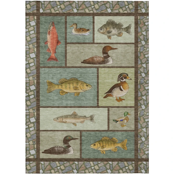 Addison Rugs Chantille Green ACN2606 8ft. x 10ft. Rect. Rug