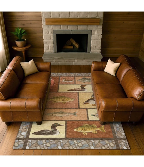 Addison Rugs Chantille Orange ACN2606 9ft. x 12ft. Rect. Rug
