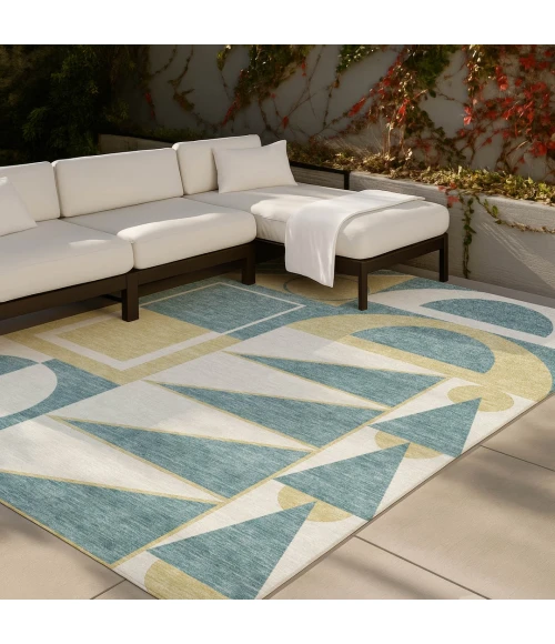 Addison Rugs Chantille Teal ACN2607 5ft. x 7ft.6in. Rect. Rug