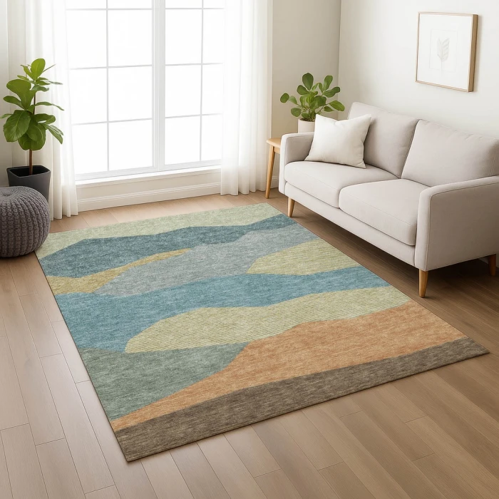 Addison Rugs Chantille Teal ACN2608 5ft. x 7ft.6in. Rect. Rug