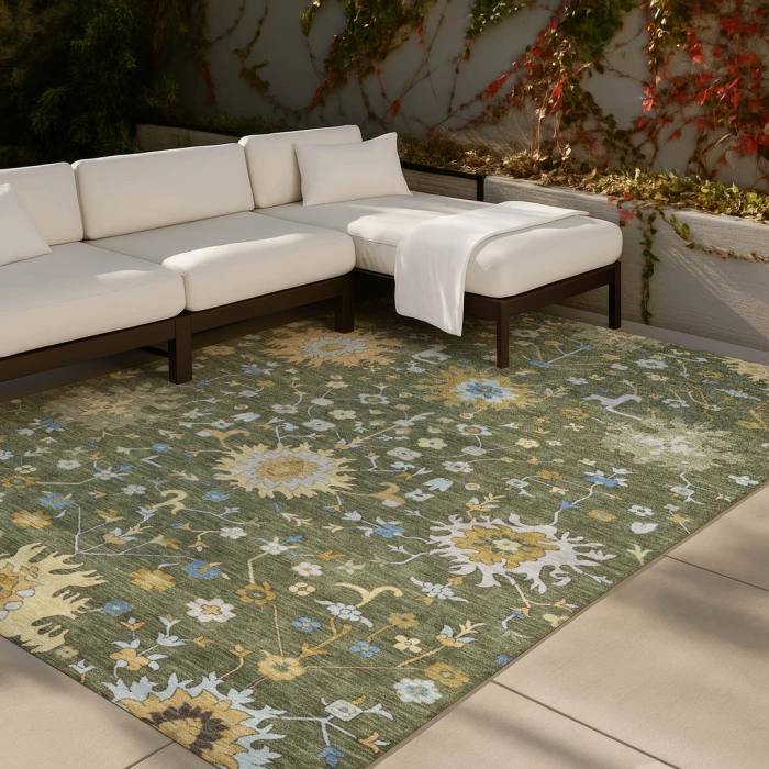 Addison Rugs Chantille Green ACN2609 9ft. x 12ft. Rect. Rug